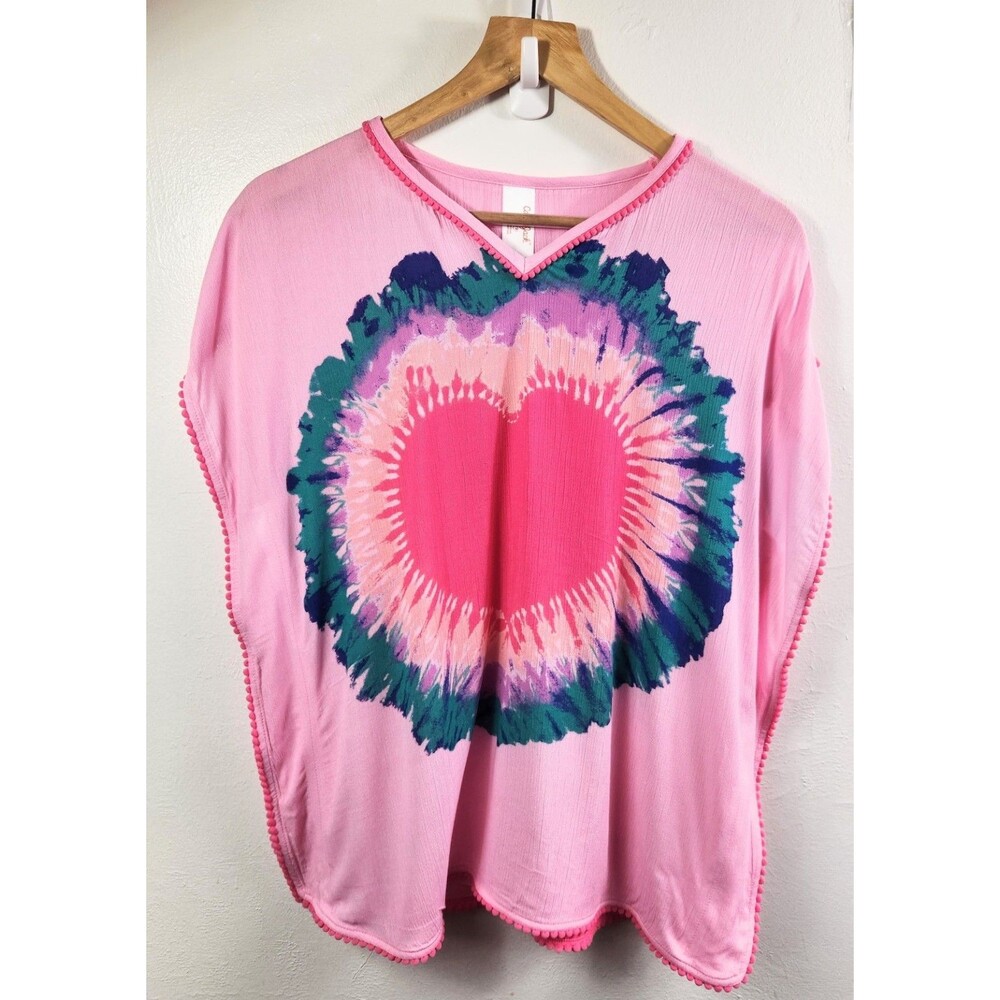 Girls Cat & Jack Heart Swim Cover Up M 7/8 NWT